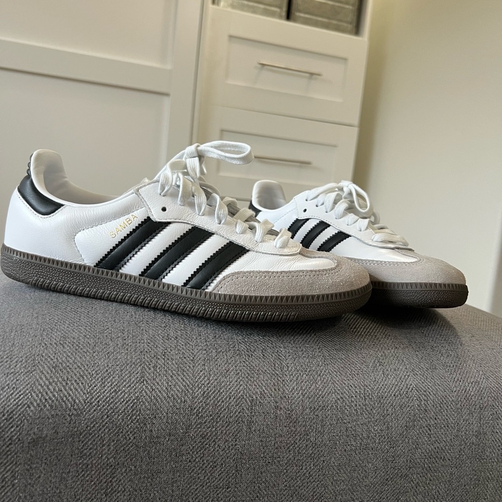 Adidas Samba White and Black Sneakers